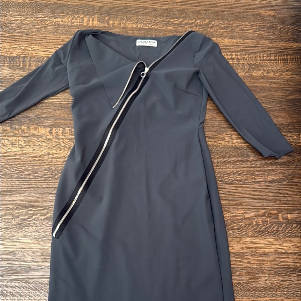 Chiara Boni sz 50 exposed zip dress